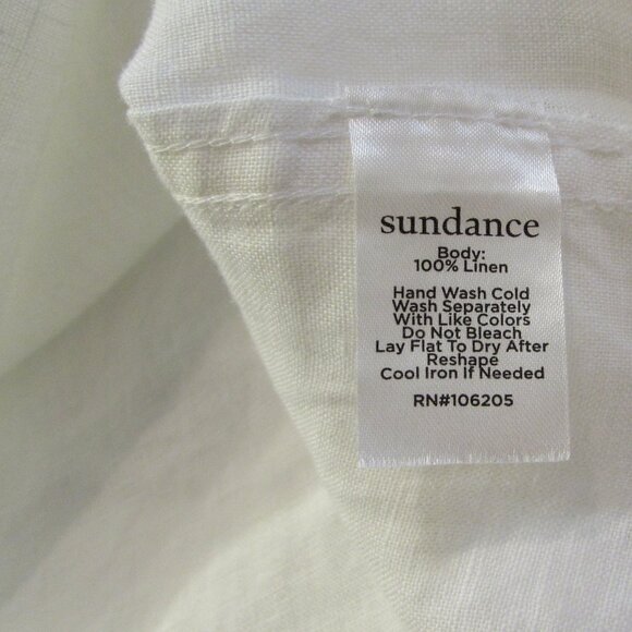 Sundance White 100% Linen 'Loa' Top Large NWT - Picture 7 of 16